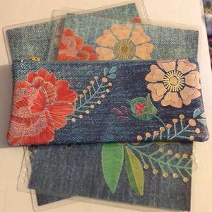 Erin Condren Denim style Planner Cover and Pencil Pouch